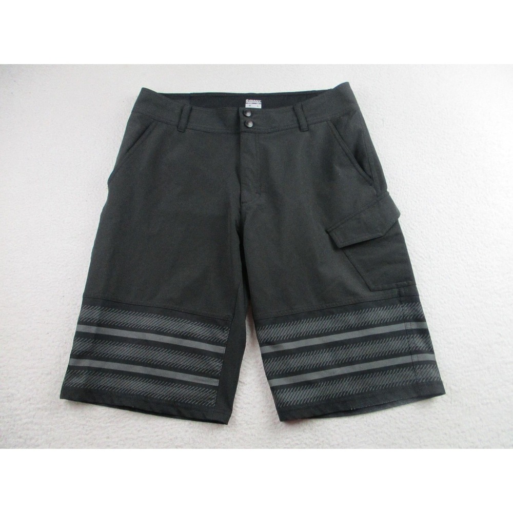 Giant Cycling Shorts Mens Medium Black Gray MTB Mountain Bike‎ Cargo Reflective